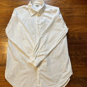 B.young white button down shirt